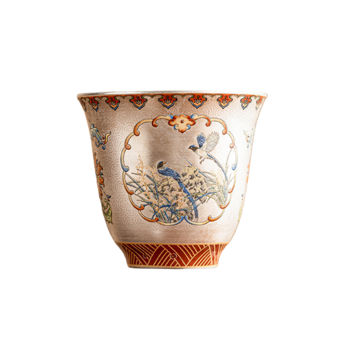 Silver-Gilt Filigree Magpie Teacup