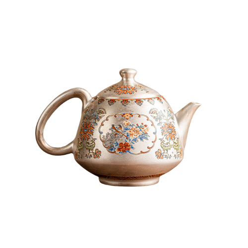 Silver-Gilt Filigree Magpie Teapot